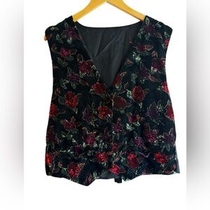 Floral Velvet Women’s Vest
